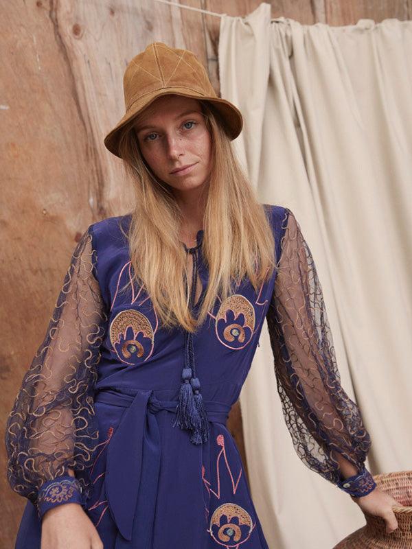 African Night Silk Dress