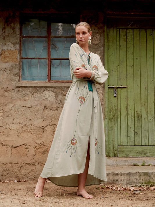 Moss Lily Silk Dress