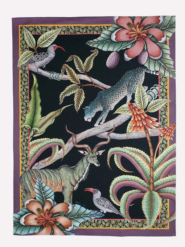 Pangolin Park Tea Towel Night