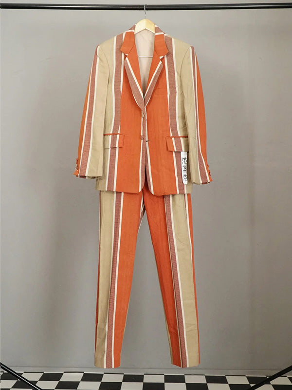 UNISEX SUIT "BUSINESS UNUSUAL" IN VINTAGE STRIPE
