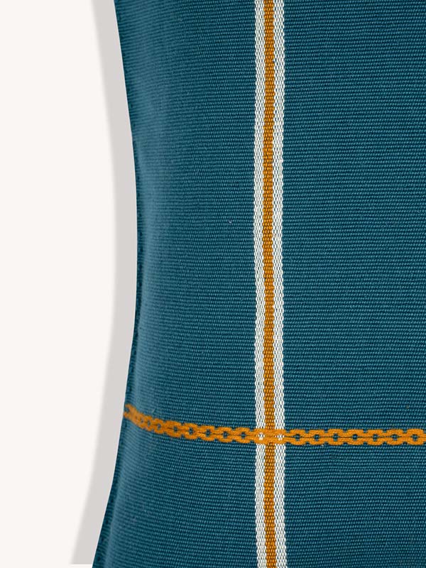 Rayas Stripe Zinacantan Handwoven Cushion - Teal