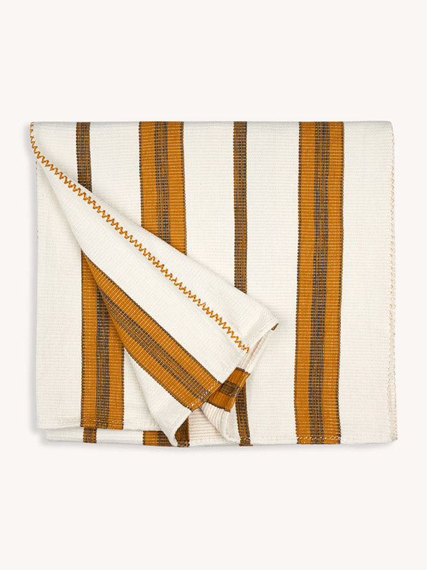 Stripe Pantelho Handwoven Throw - Yellow