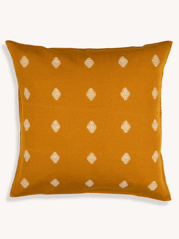 The Path of the Sun Handwoven Cushion - Yellow