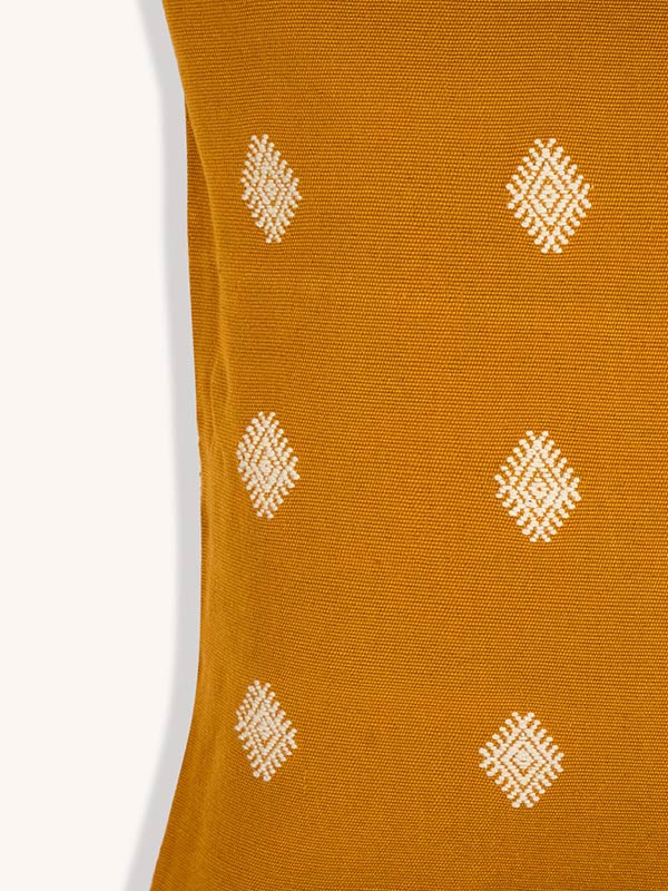 The Path of the Sun Handwoven Cushion - Yellow