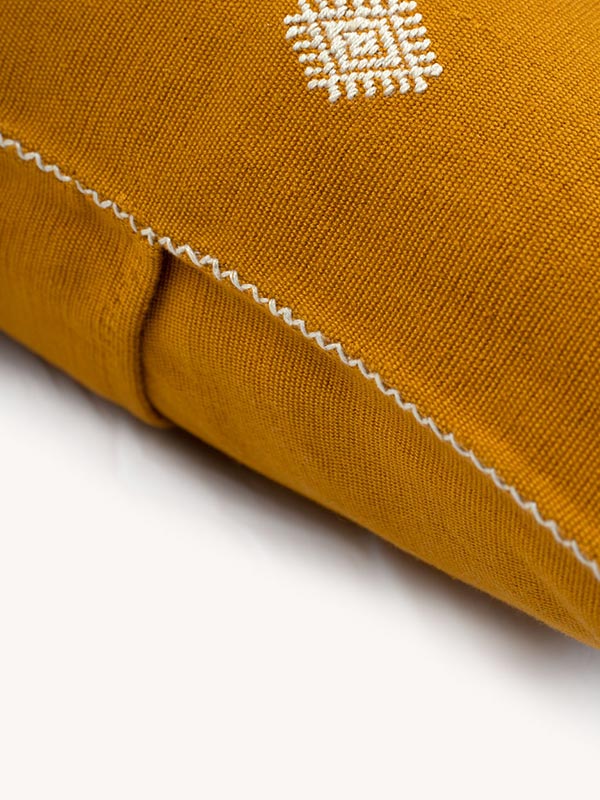 The Path of the Sun Handwoven Cushion - Yellow