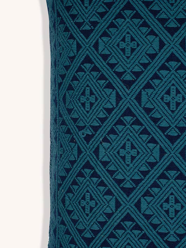 Zuma Handwoven Brocade Cushion Cover - Teal