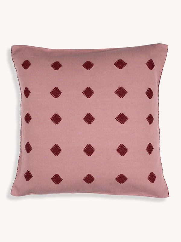 The Path of the Sun Handwoven Cushion - Pale Pink