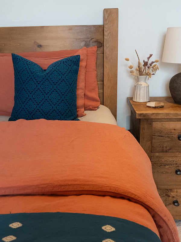 Zuma Handwoven Brocade Cushion Cover - Teal