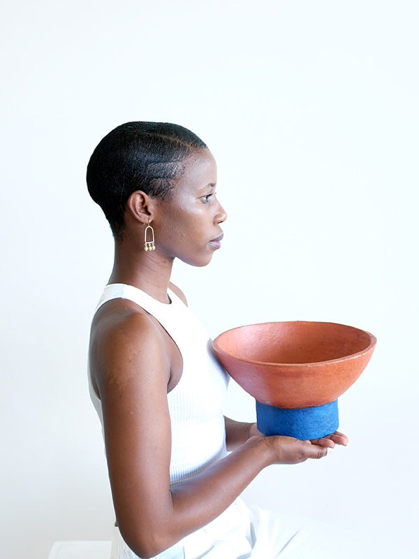 Titselo Bowl - Clay & Cobalt