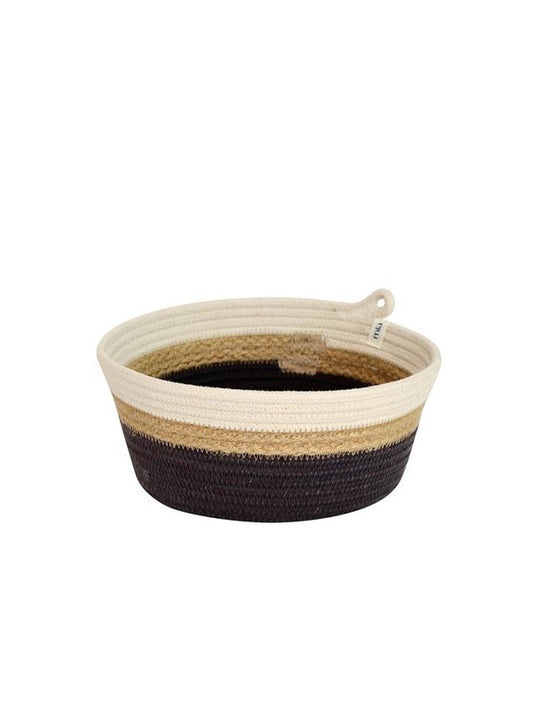 Jute & Charcoal Basket Bowl