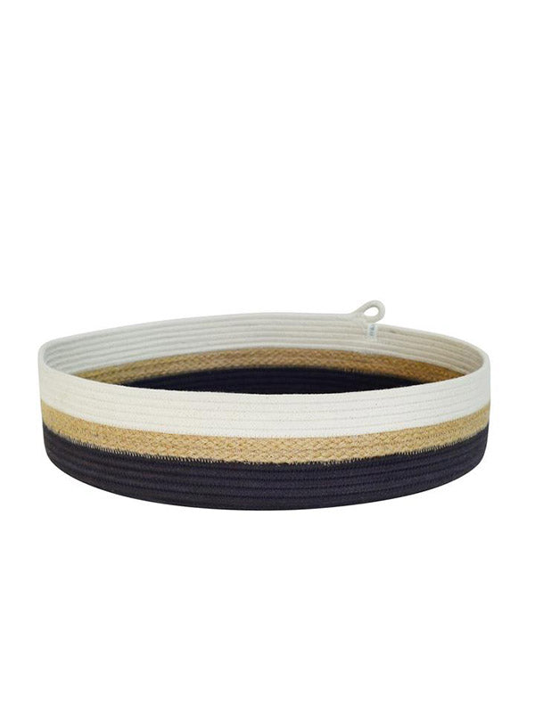 Jute & Charcoal Table Basket Tray