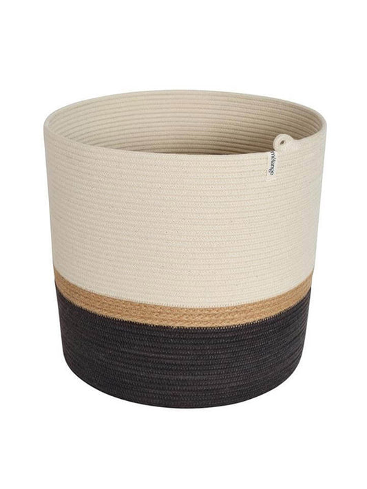 Jute & Charcoal Cylinder Basket