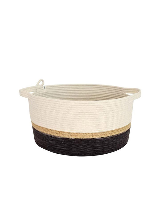 Jute & Charcoal Handle Basket