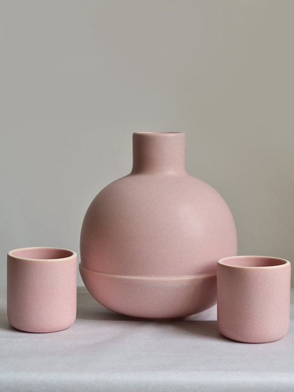 Pink Carafe with 2 Cups