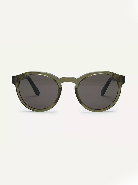 Lich Forest Green Circular Sunglasses