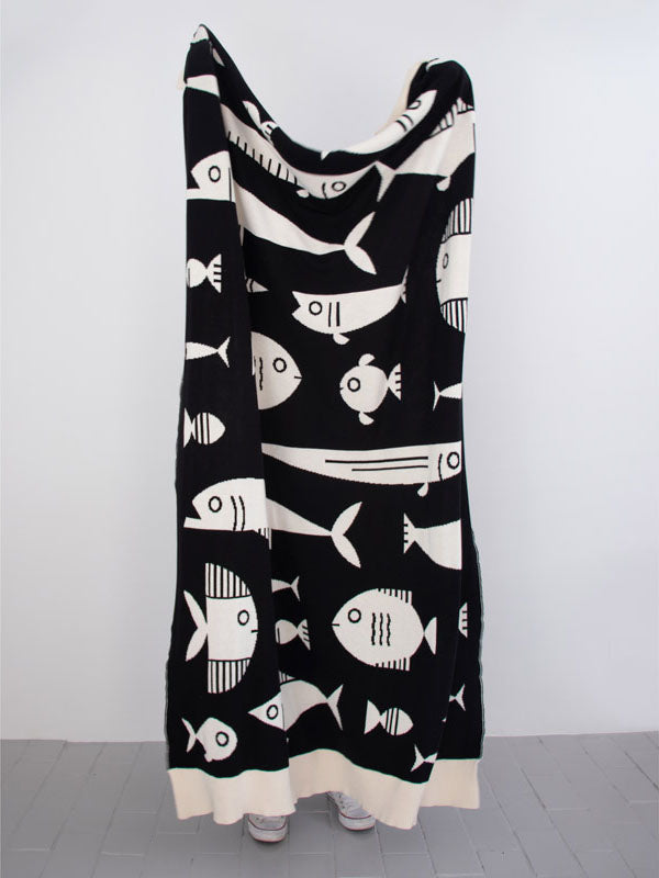Keep Swimming Cotton Blanket / Throw