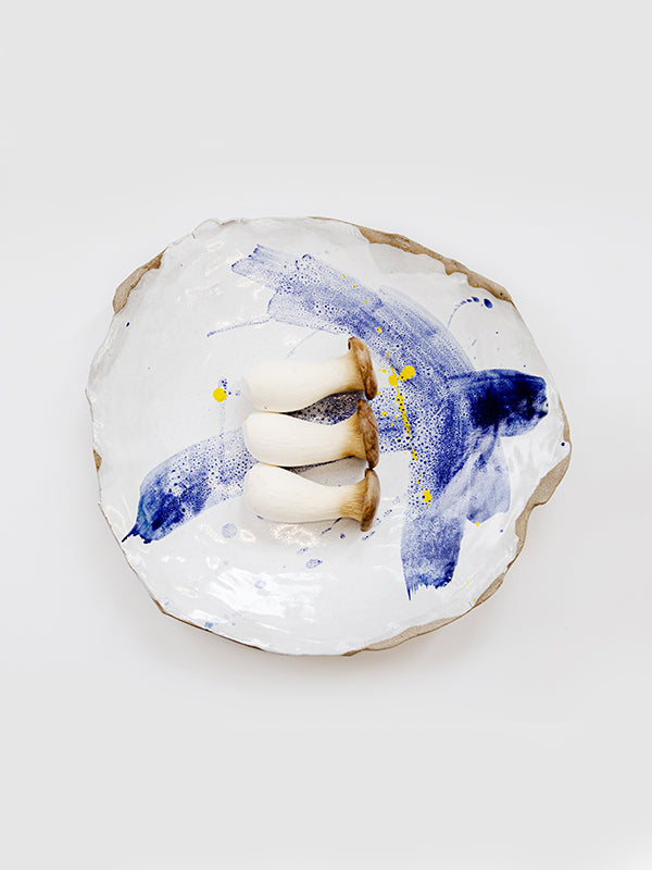 Blue Yoke Splash Serving Platter