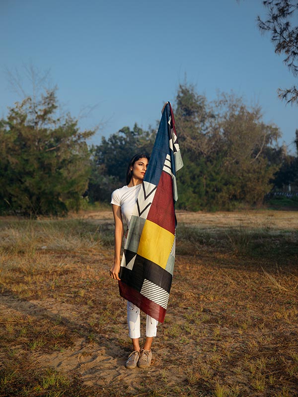 Athangudi Peace Silk Scarf