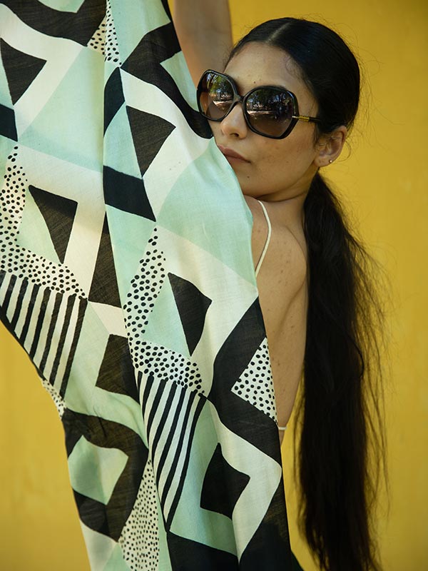 Quadrilateral Peace Silk Scarf