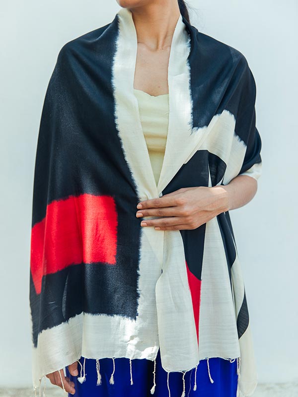 Sindoori Peace Silk Scarf