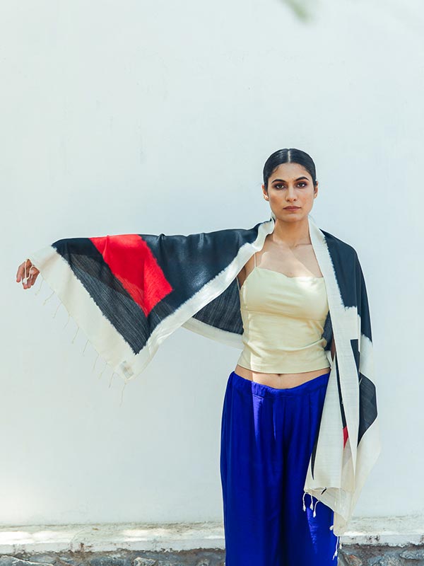 Sindoori Peace Silk Scarf