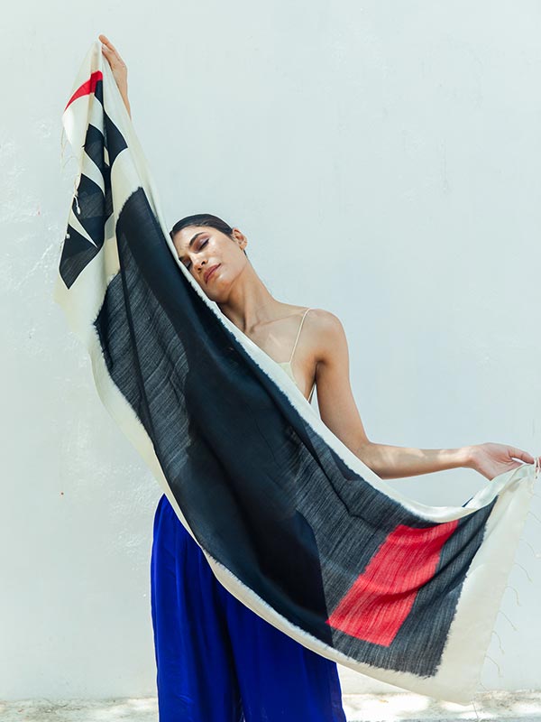 Sindoori Peace Silk Scarf