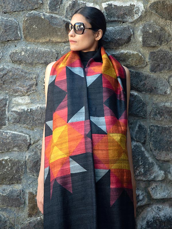 Tile Peace Silk Scarf