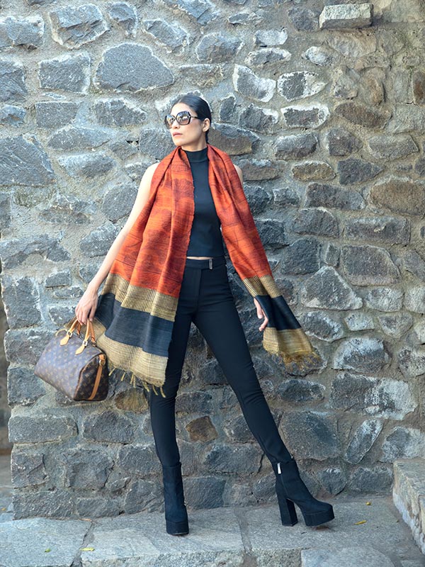 Gingko Leaf Peace Silk Scarf