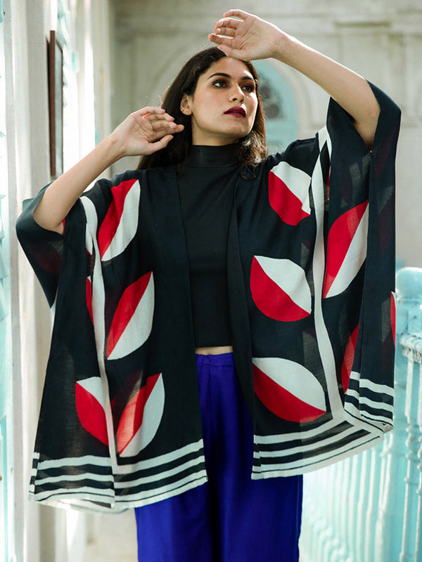 Bada Alu Silk Short Kimono