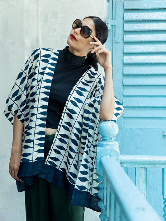 Chota Alu Silk Short Kimono