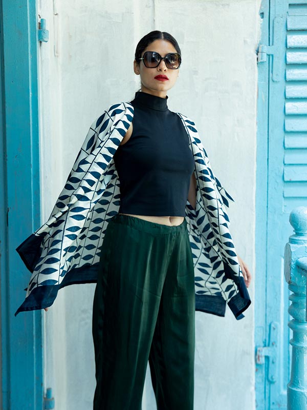 Chota Alu Silk Short Kimono