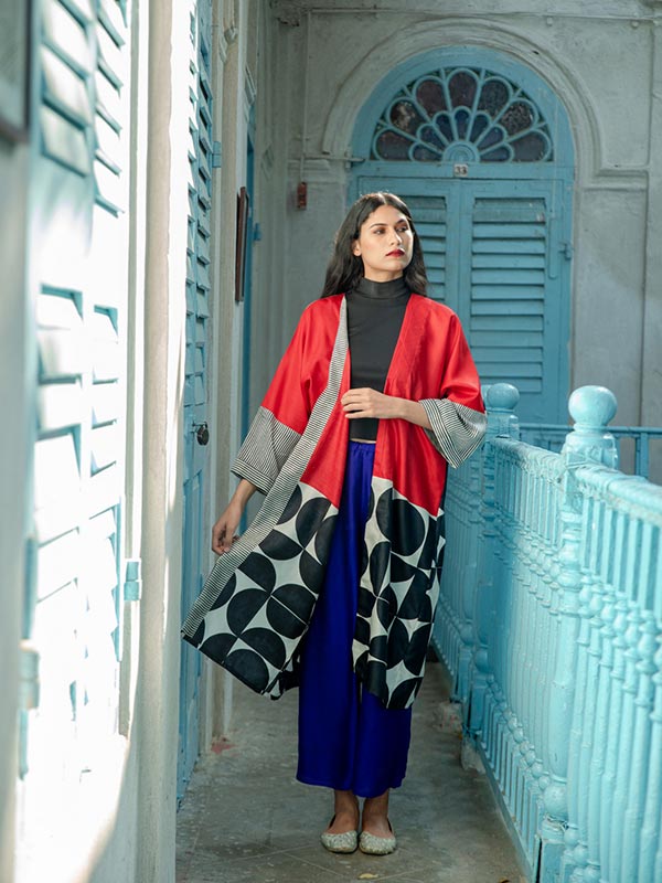 Moon Silk Long Kimono