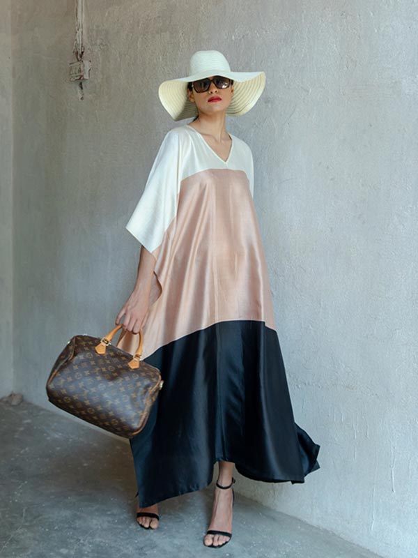Spectrum Eri Silk Kaftan Maxi Dress