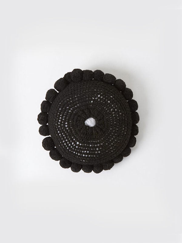 Valle Round Pom Pom Cushion, Small