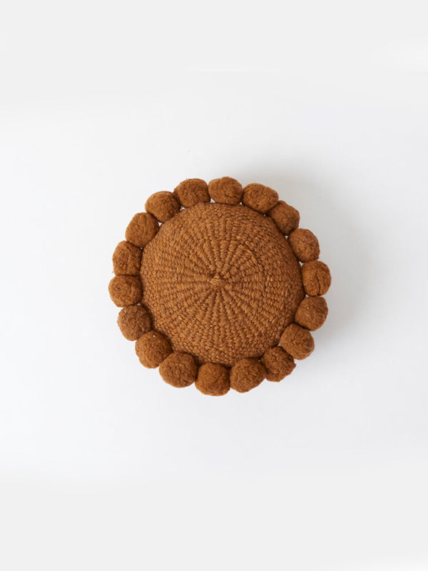 Valle Round Pom Pom Cushion, Small