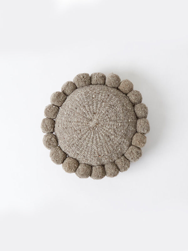 Valle Round Pom Pom Cushion, Small
