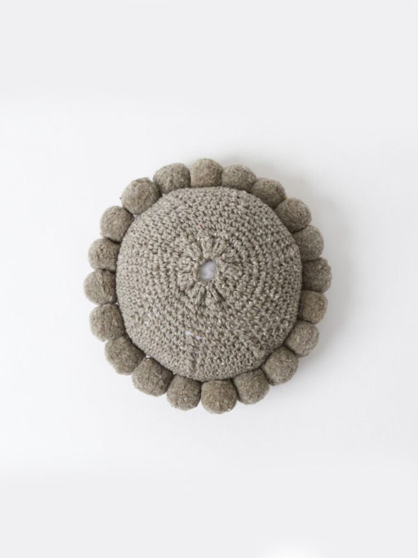 Valle Round Pom Pom Cushion, Small
