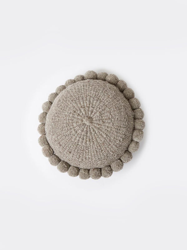 Valle Round Pom Pom Cushion, Medium