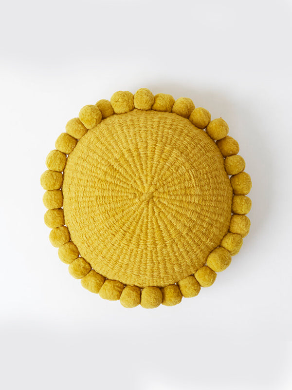 Valle Round Pom Pom Cushion, Large