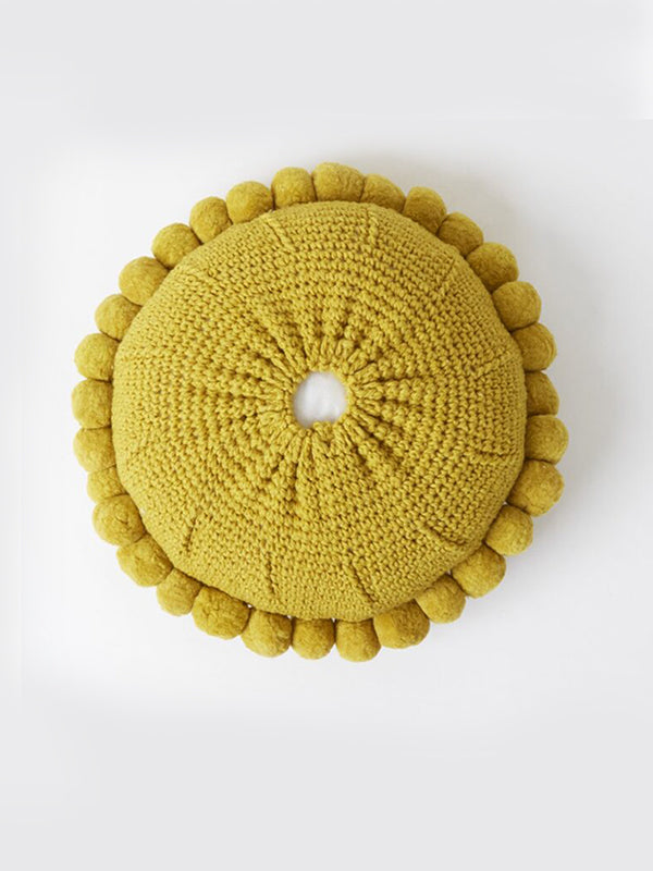 Valle Round Pom Pom Cushion, Large