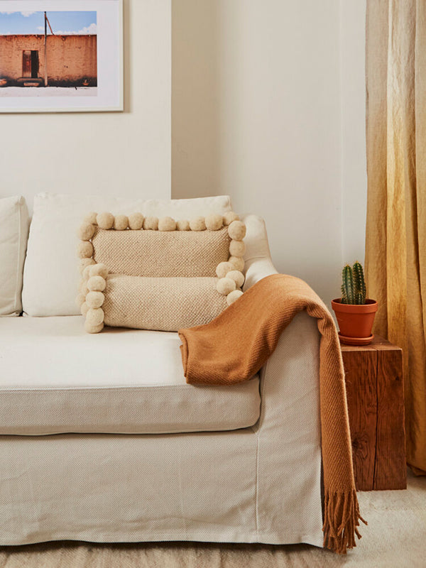 Valle Pom Pom Bolster Cushion