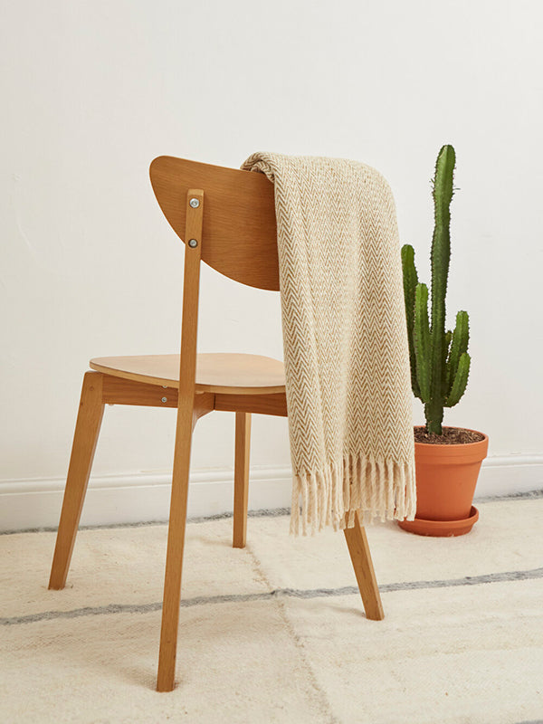Zig Zag Oliva & Gold Throw