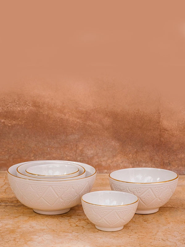 Beldi White Ceramic Bowl – Chabi Chic