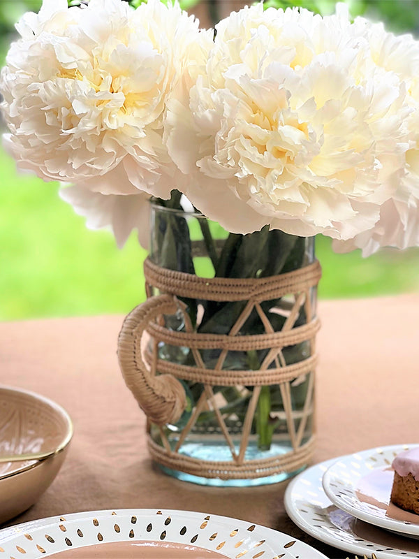 Large Raffia Glass Jug – Chabi Chic