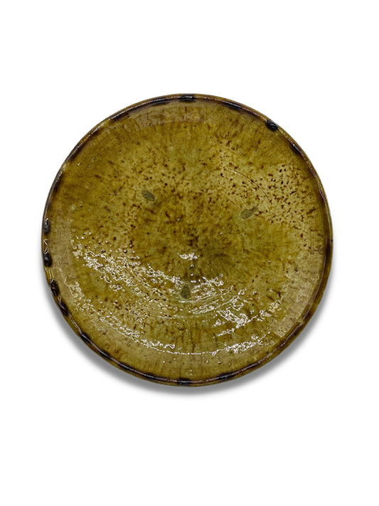 Tamegroute Ochre Ceramic Plate, Large