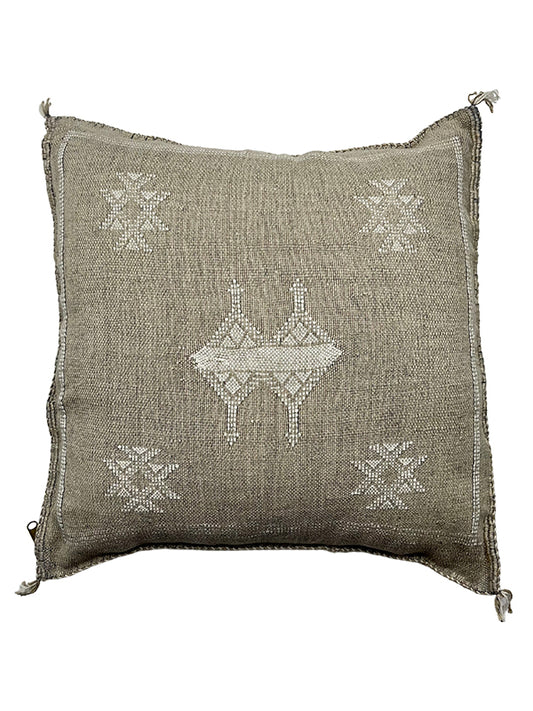 Sabra Cactus Silk Cushion - Clay