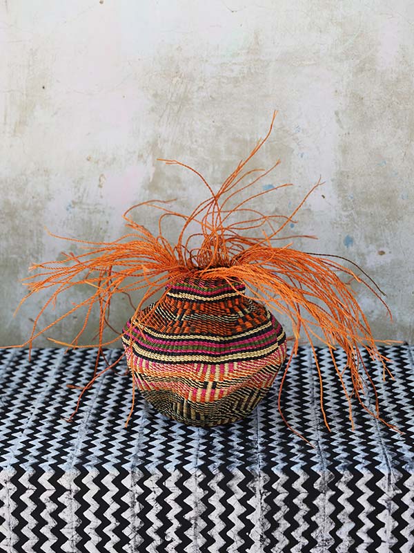 Twist Basket - Orange Pink