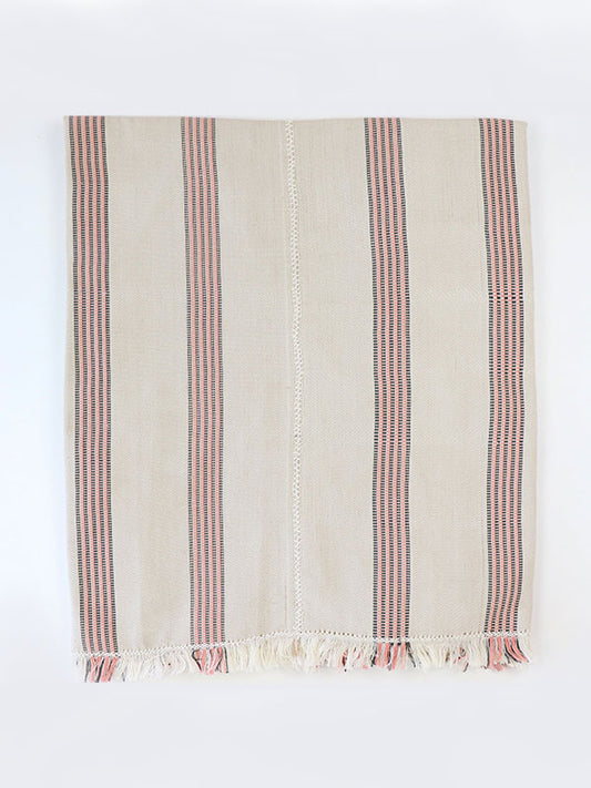 Koo Koo Throw in White with Pink