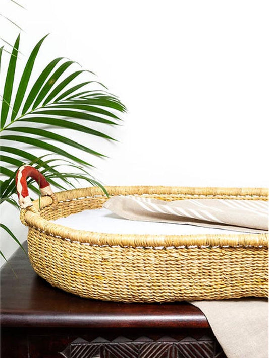 Natural Rattan Baby Changing Basket