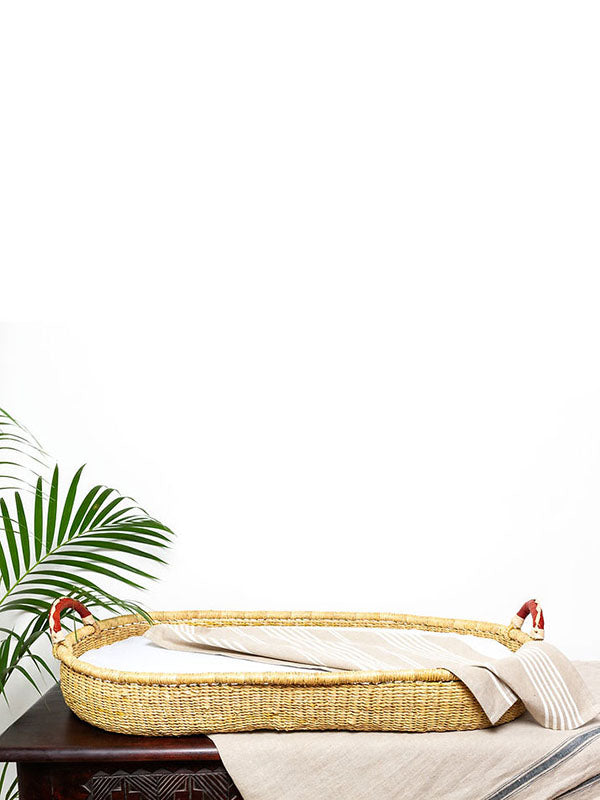 Natural Rattan Baby Changing Basket